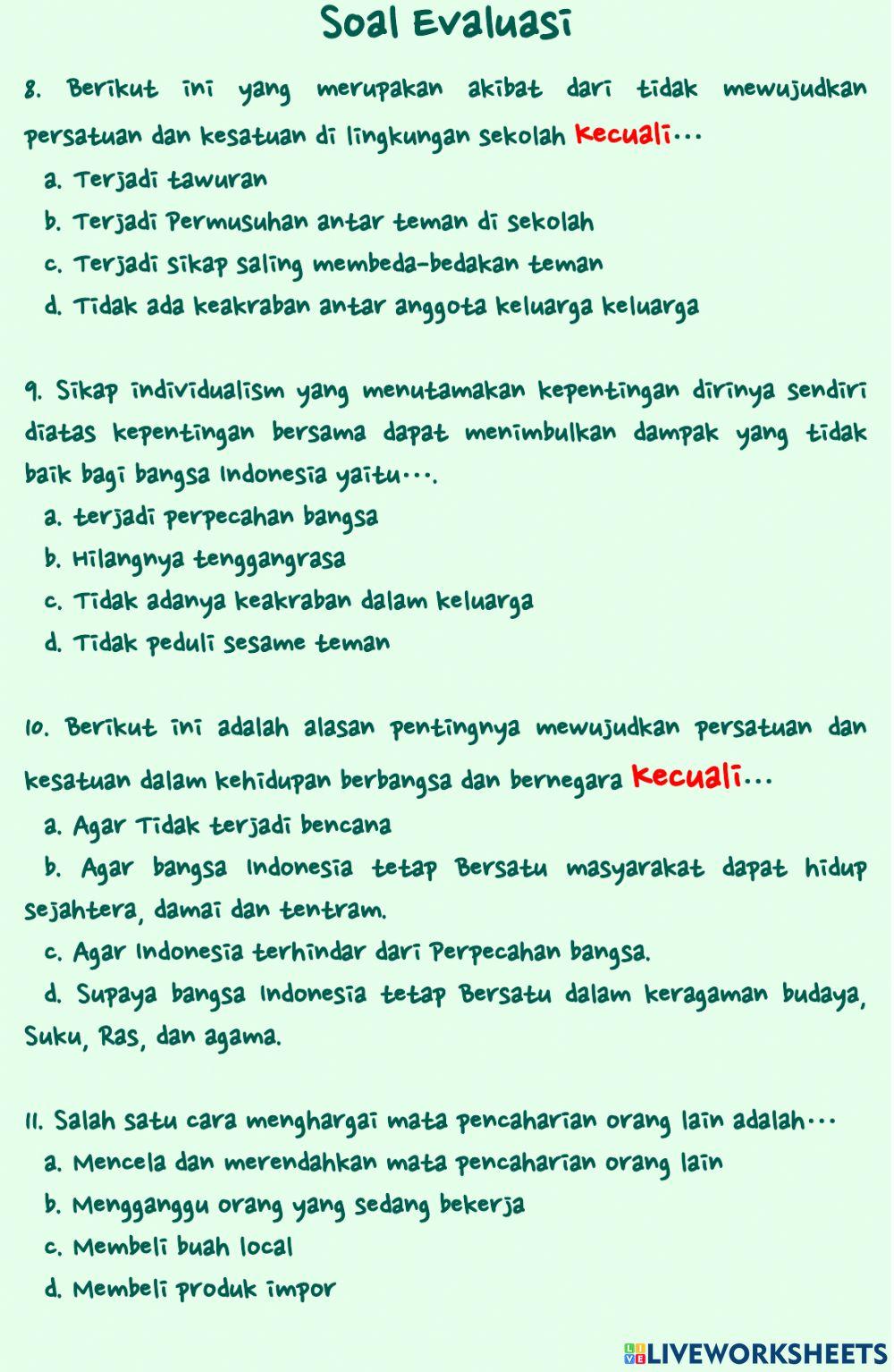 Lkpd dan soal evaluasi