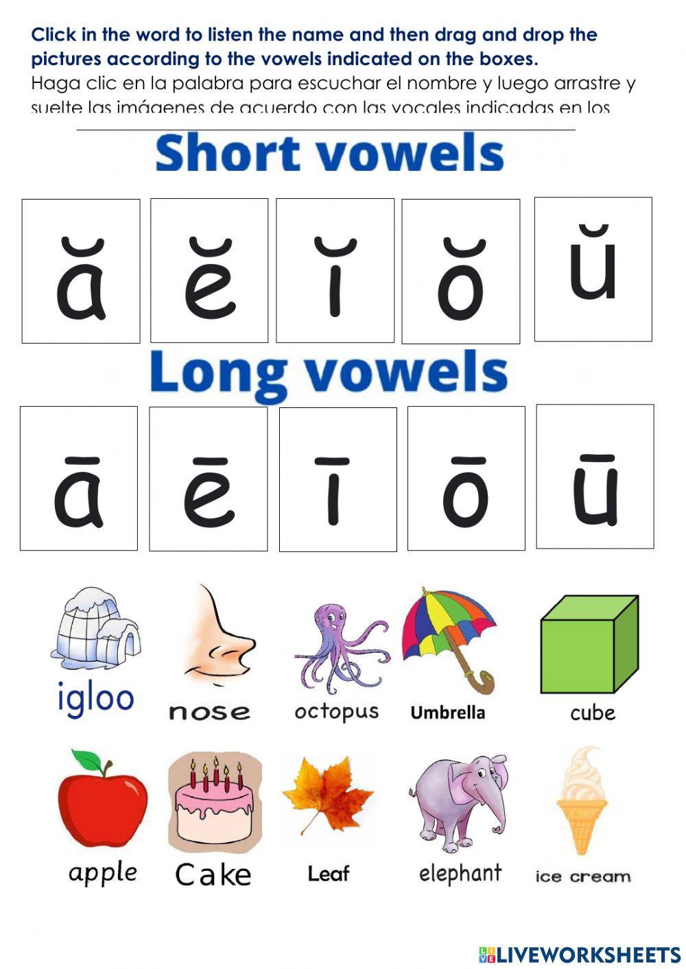 EXAM-Vowel sounds and alphabet