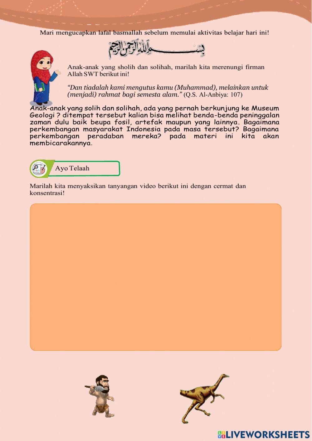 Masa Kehidupan Praaksara