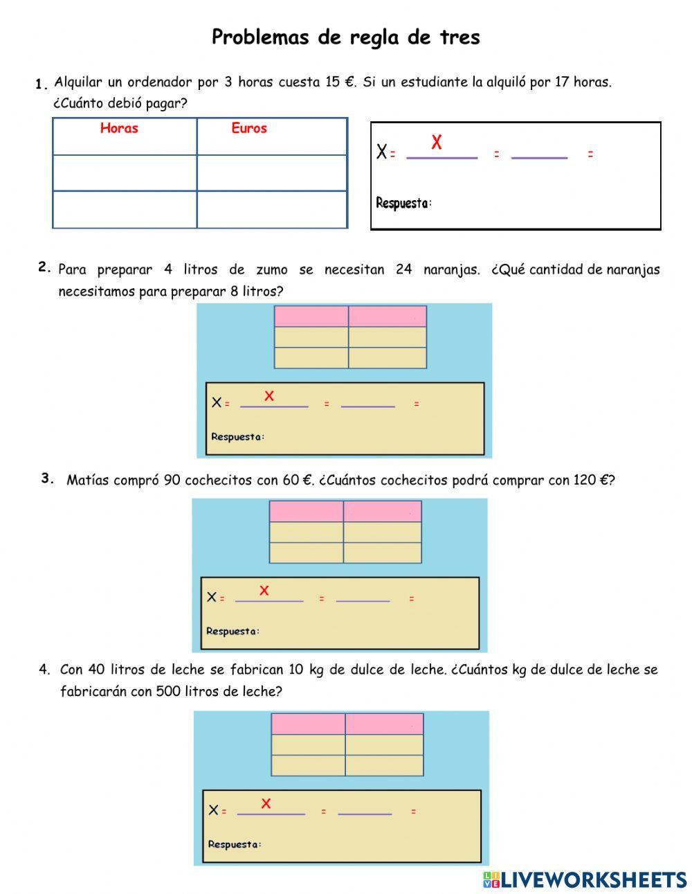 Regla de tres directa