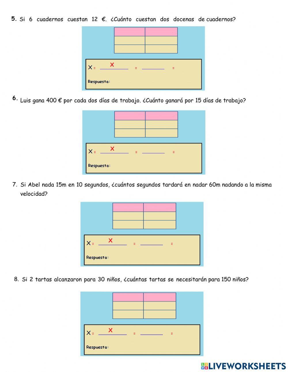 Regla de tres directa