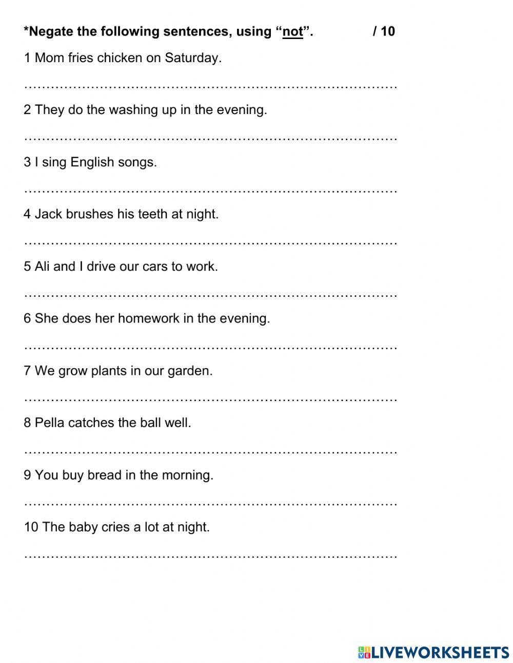 Review on the Present Simple