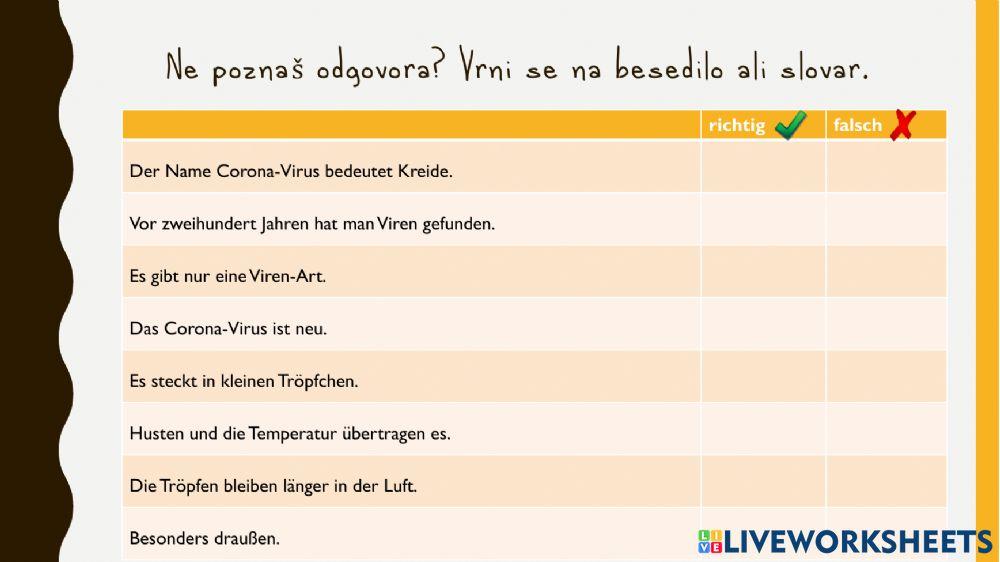 Das Corona-Virus - 1. Teil