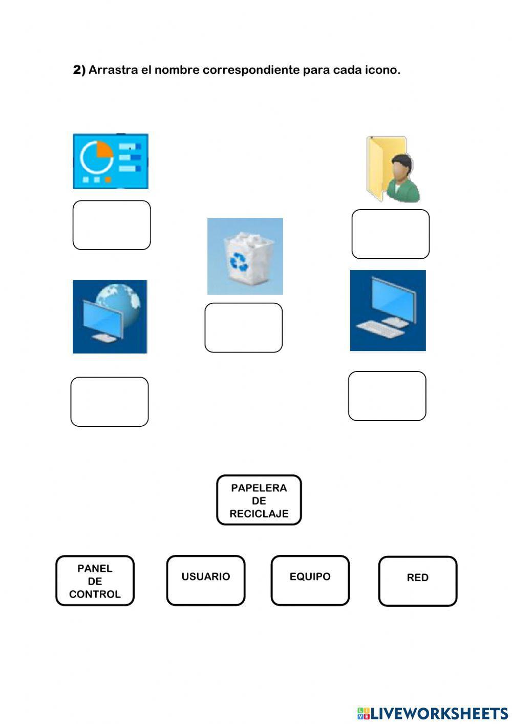 Partes del escritorio de windows