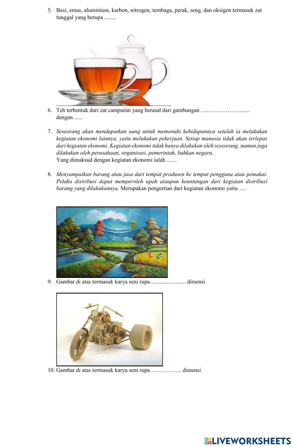 Penilaian Harian Tema 9 Subtema 3