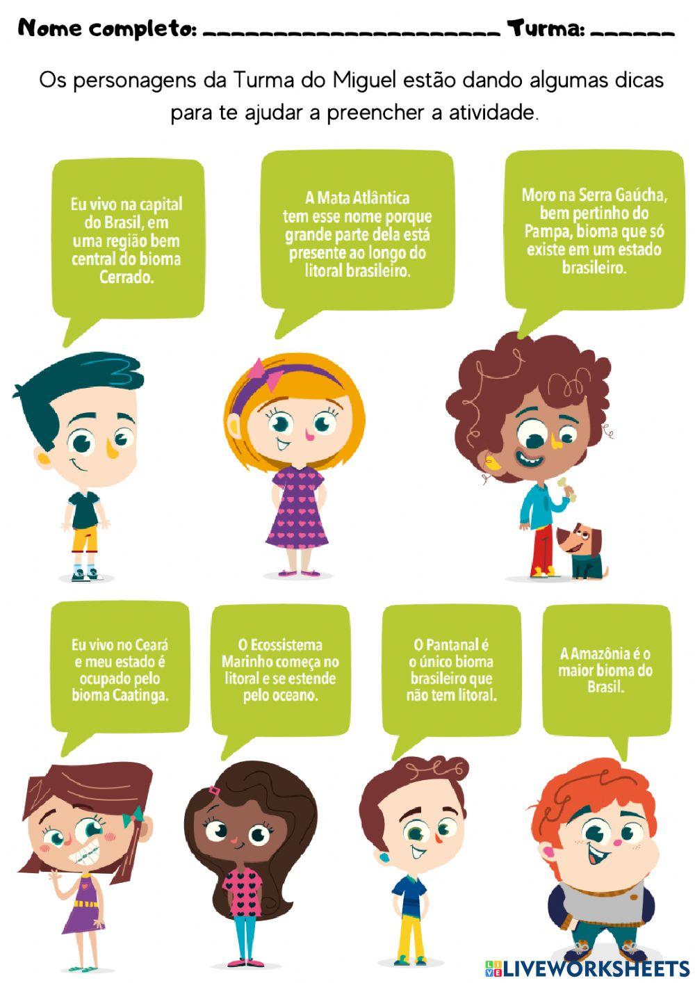 Atividade introdutória (Biomas Brasileiros)