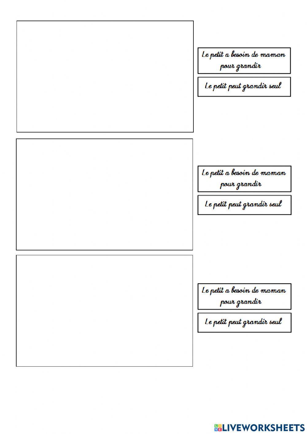 Les petits et leurs mamans