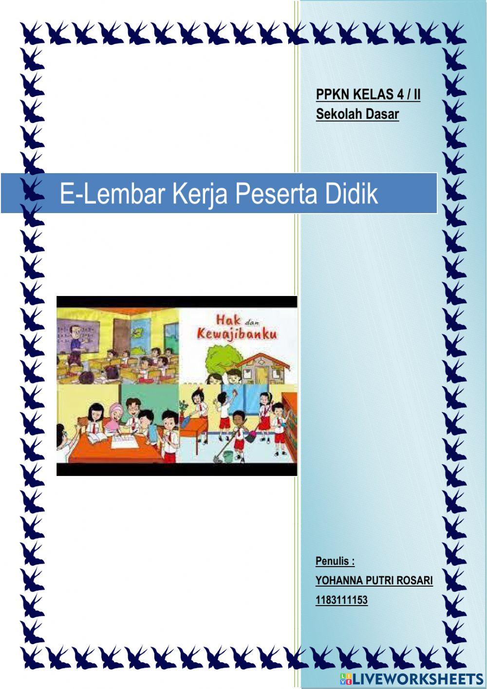 E-LKPD tema hak dan kewajiban