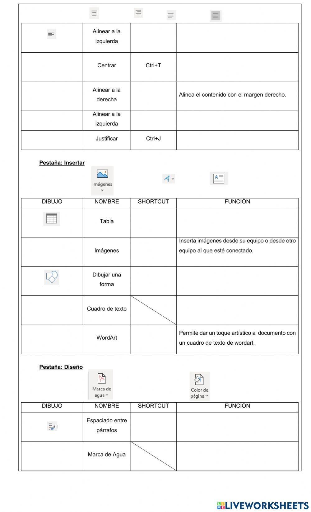 Elementos Básicos de WORD