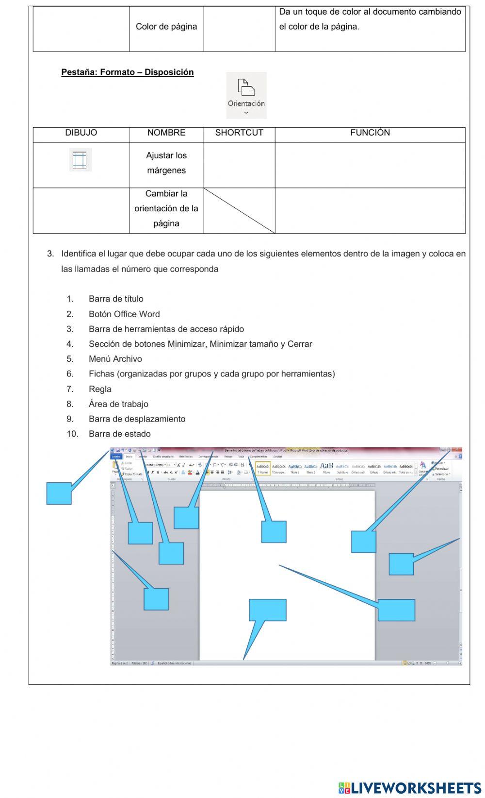 Elementos Básicos de WORD