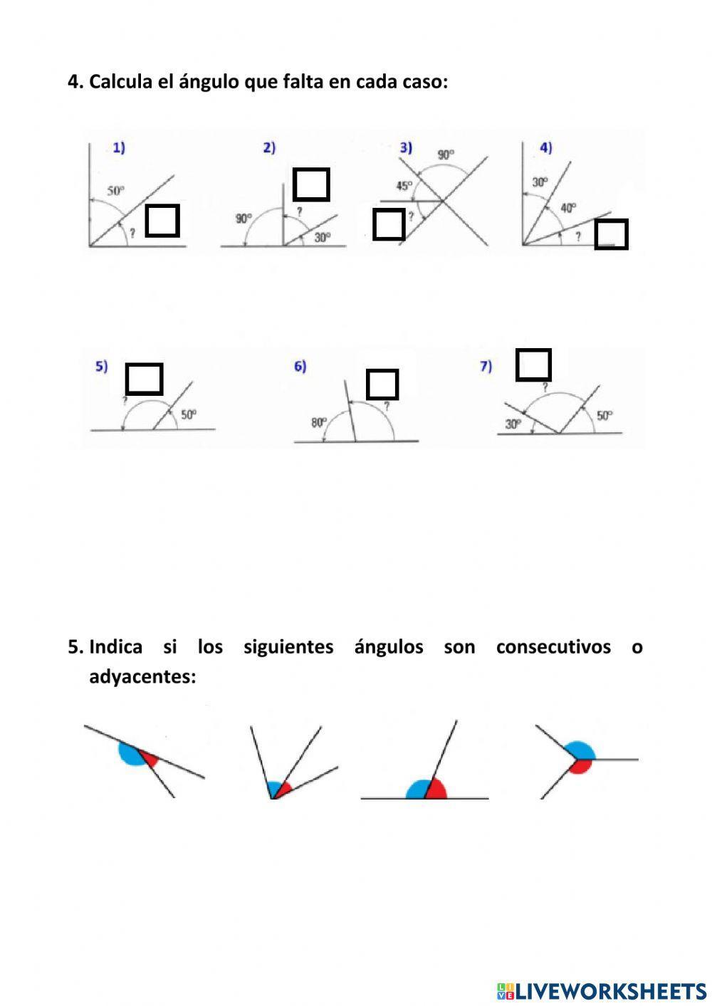Relación ángulos y rectas