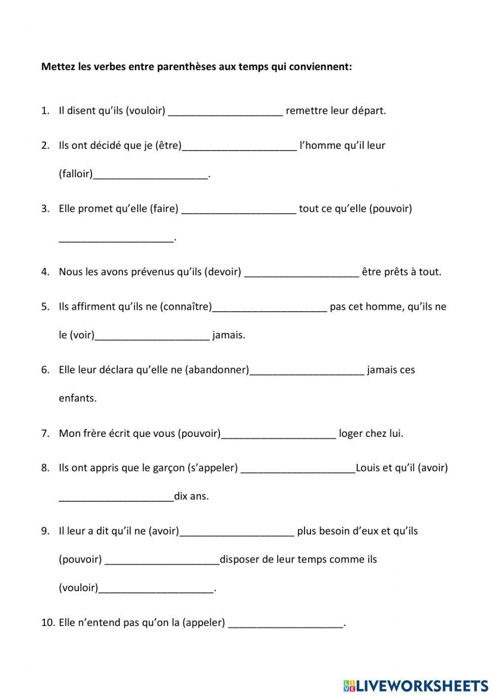 Concordance des verbes