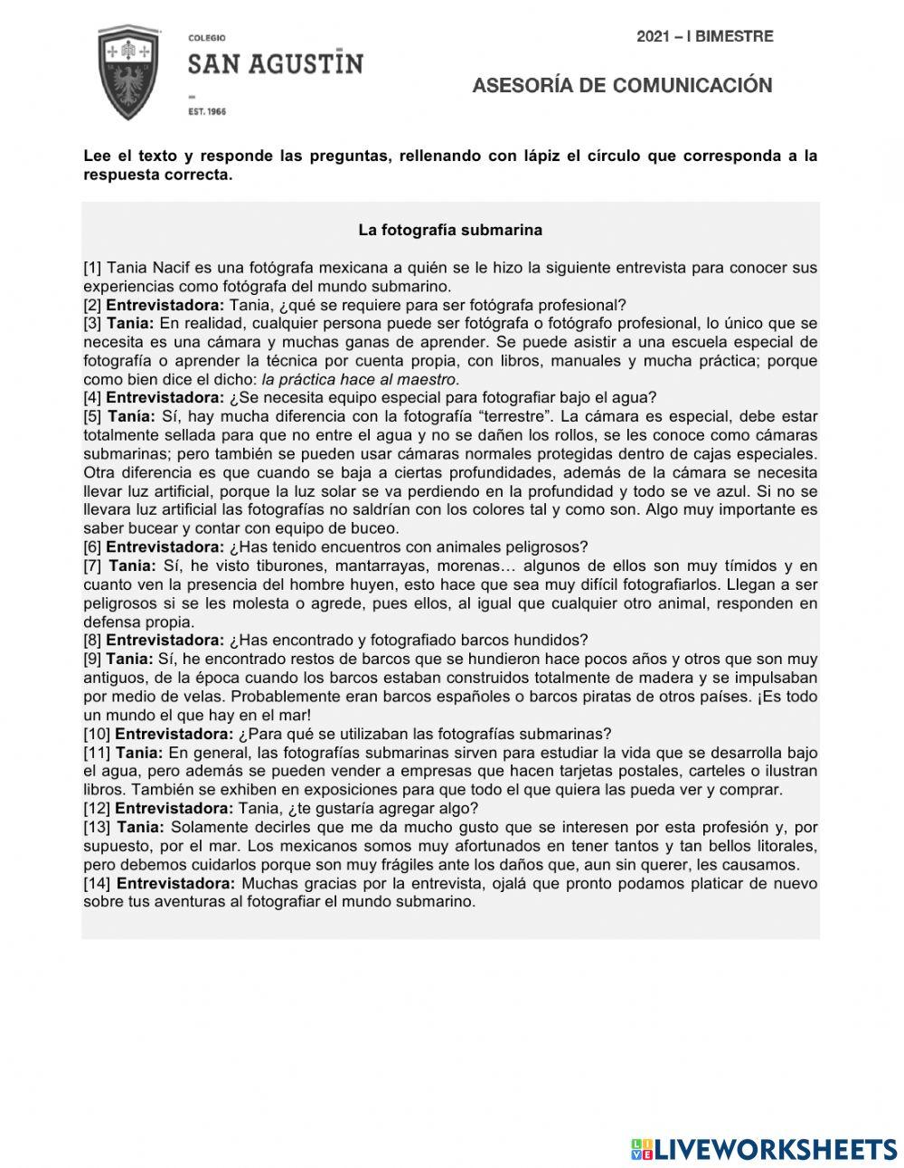 Comprensión lectora