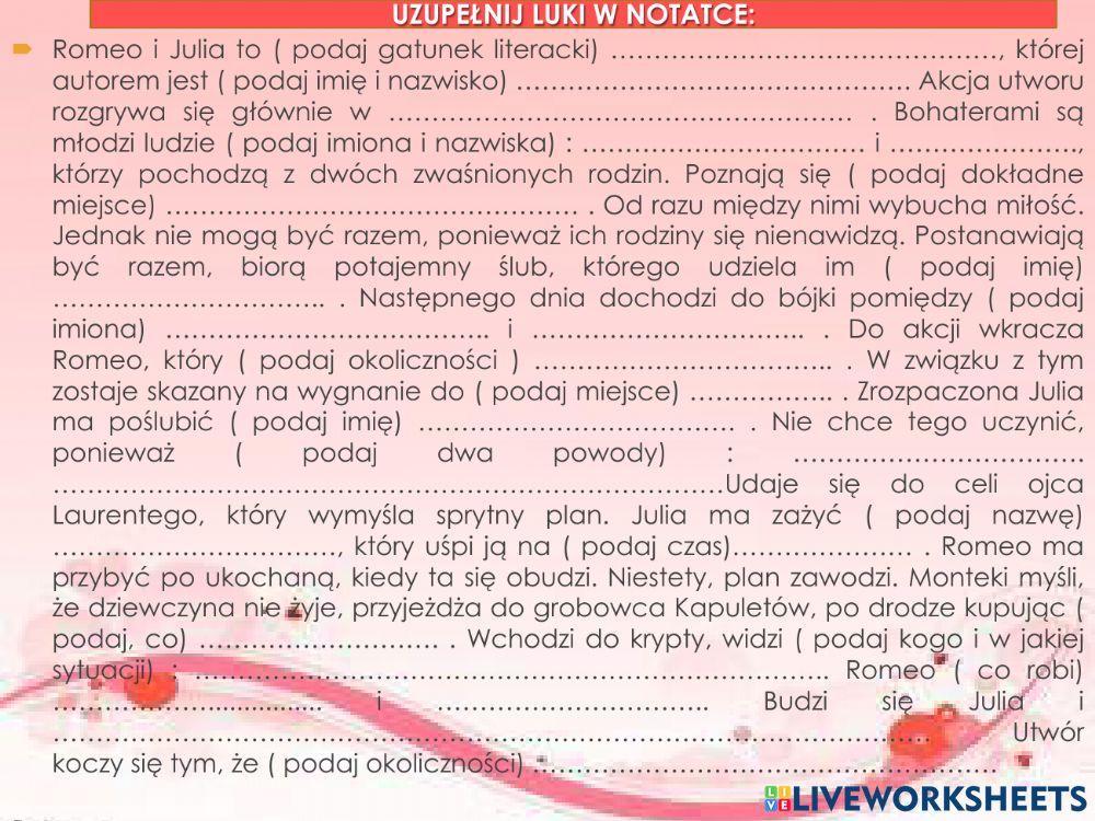 Romeo i Julia William Szekspir