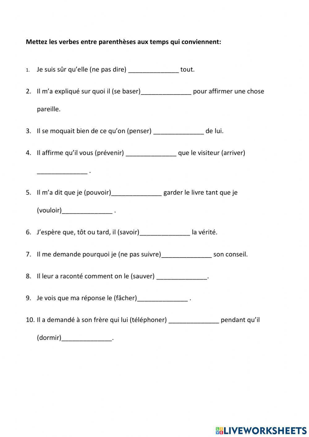 Concordance des verbes