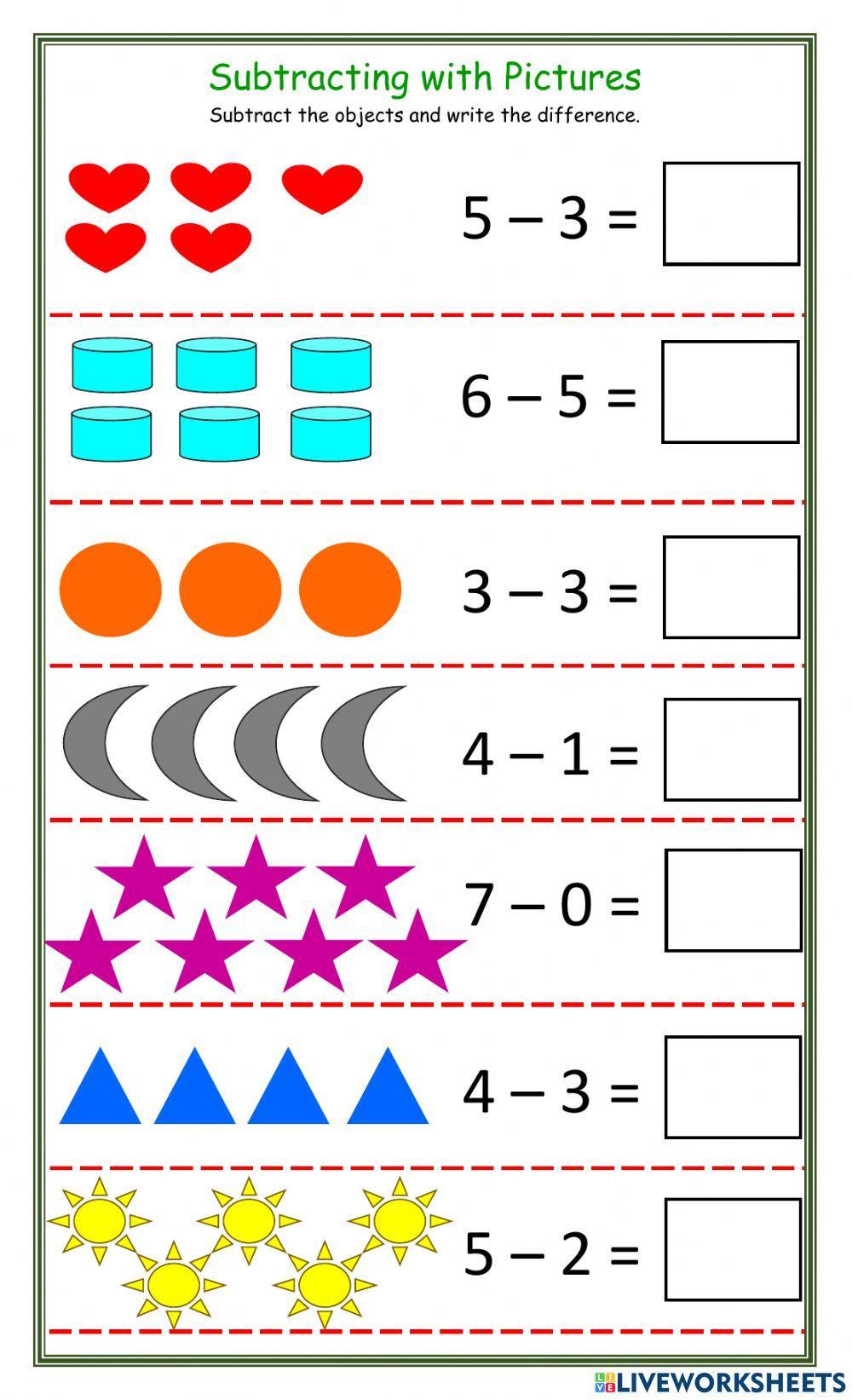 Subtraction with pictures DJ