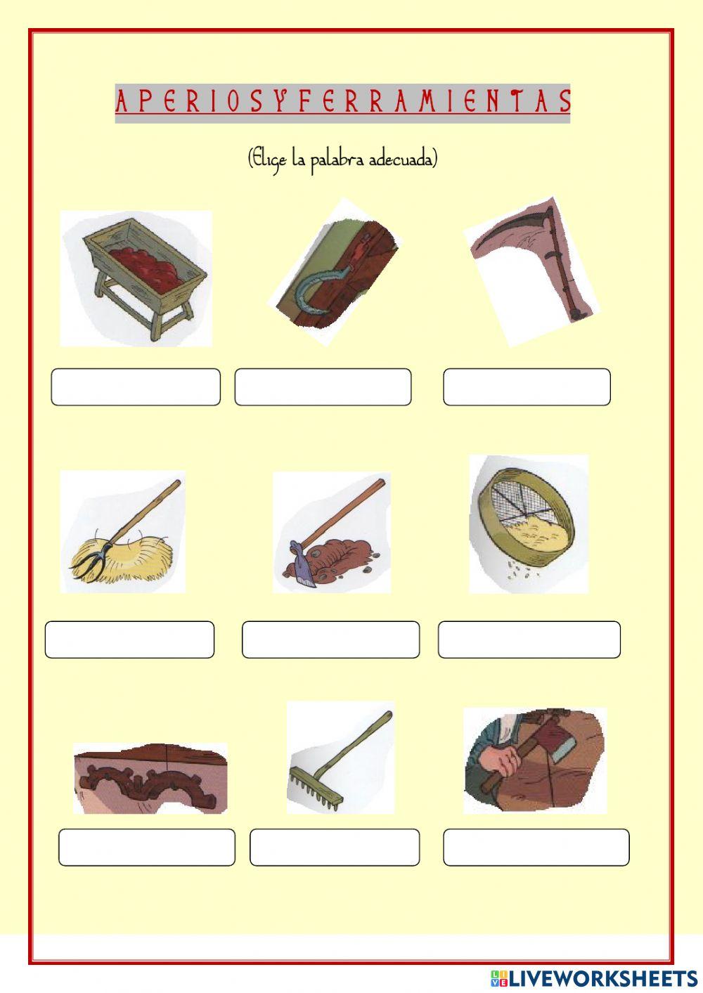 Llionés.APERIOS Y FERRAMIENTAS.3º de primaria