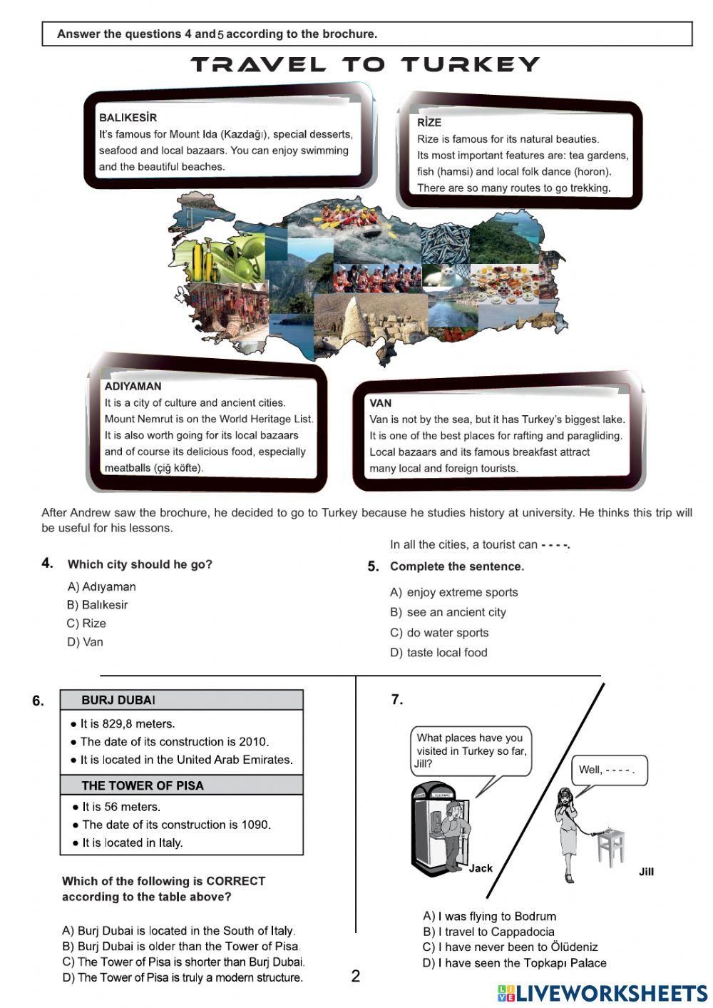 Lgs Tourism 7 Ünite Resmi Sorular