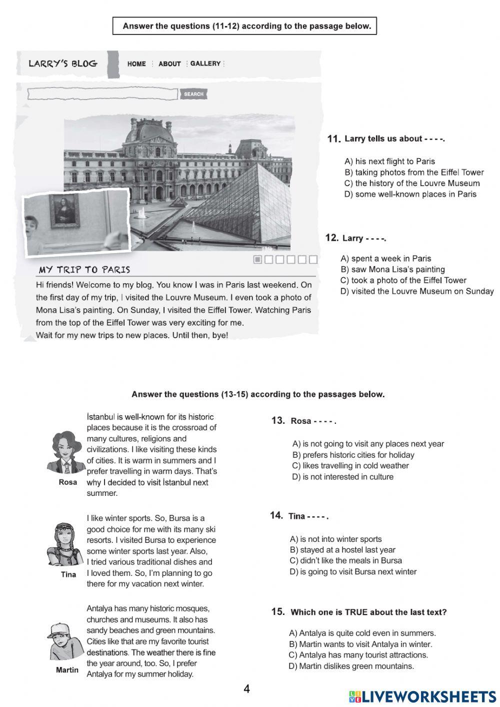 Lgs Tourism 7 Ünite Resmi Sorular