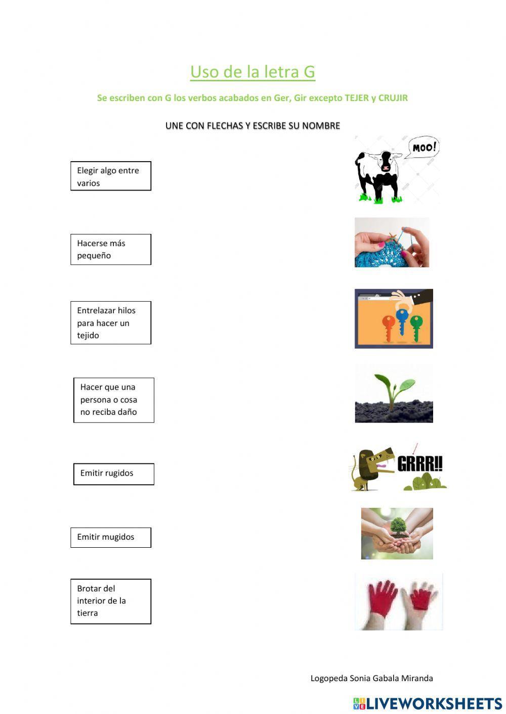 Verbos acabados en -ger, -gir