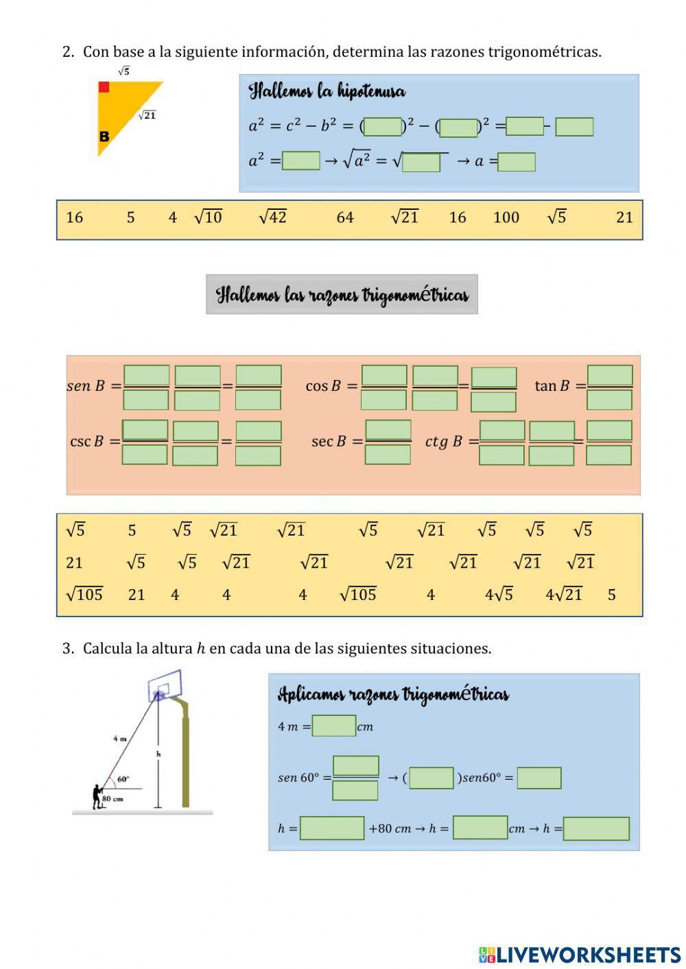 Razones trigonométricas