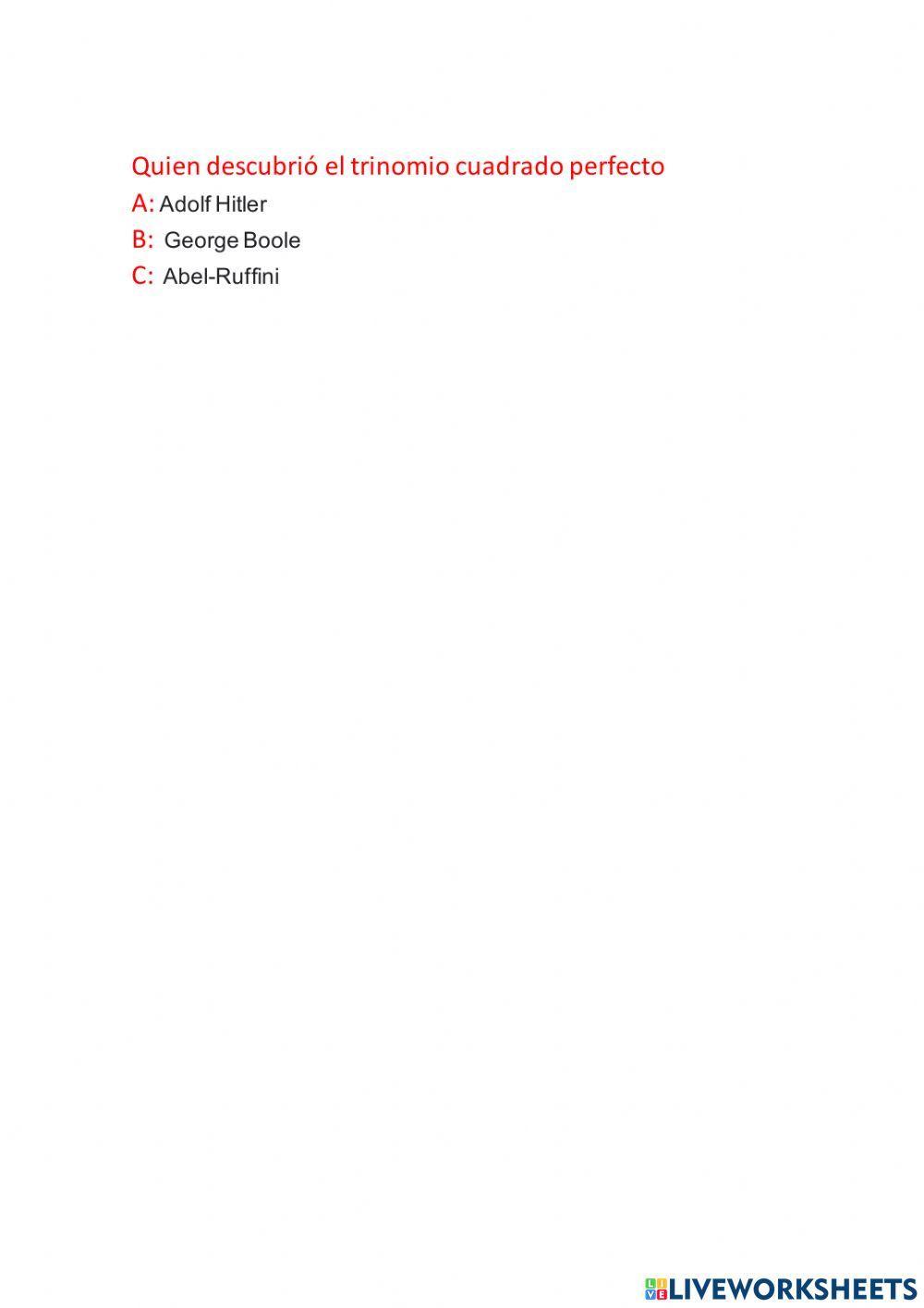 Trinomio cuadrado perfecto