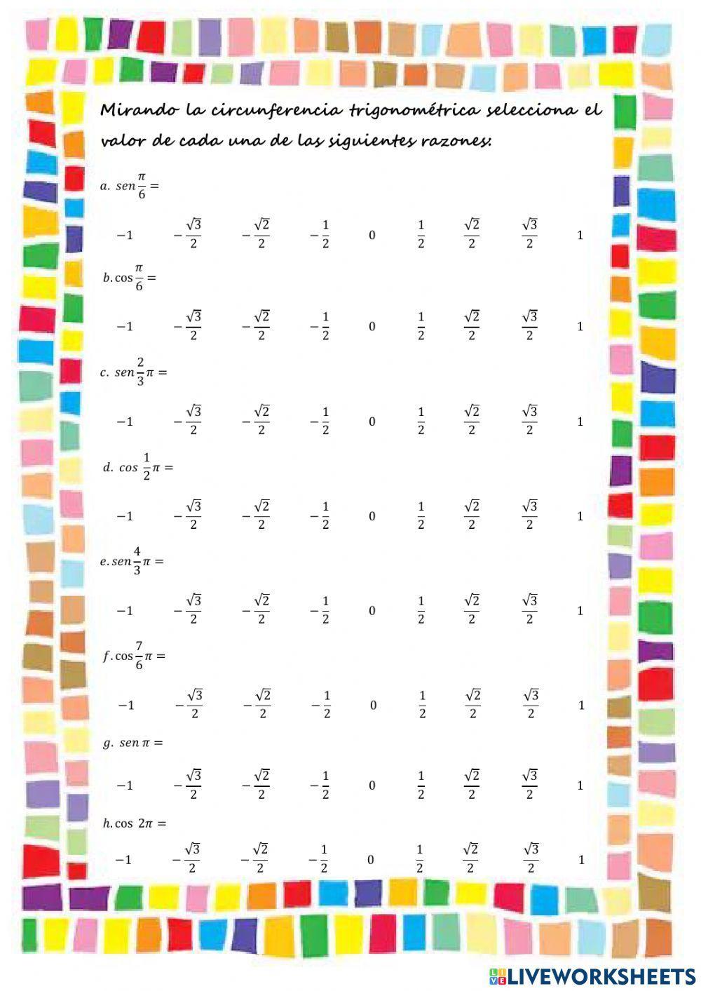 Razones trigonométricas