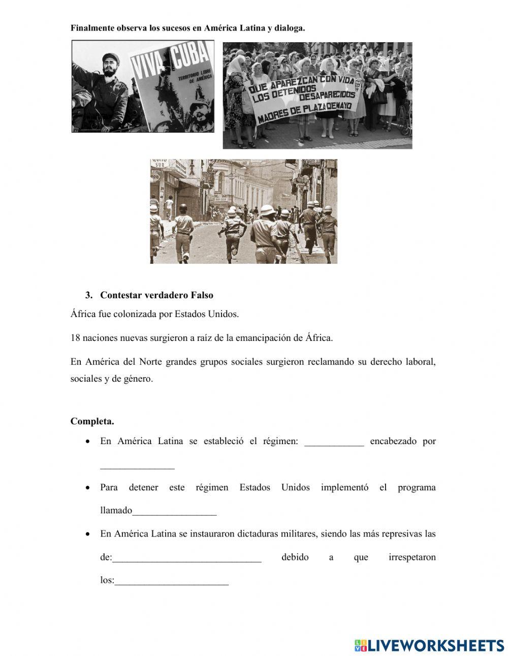 Los años 60 y 70 Ecuador y El mundo.