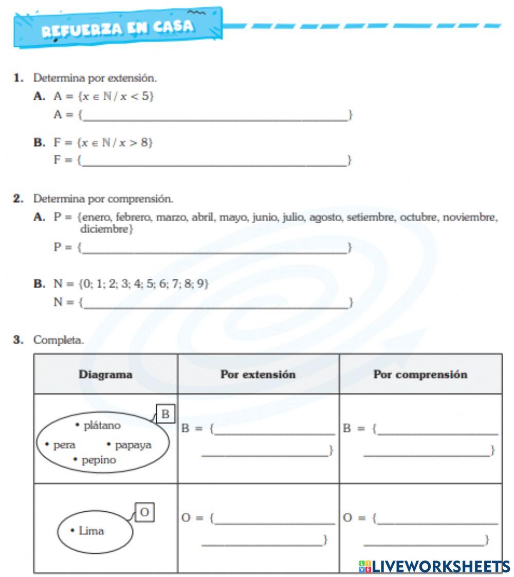 Determinación de conjuntos