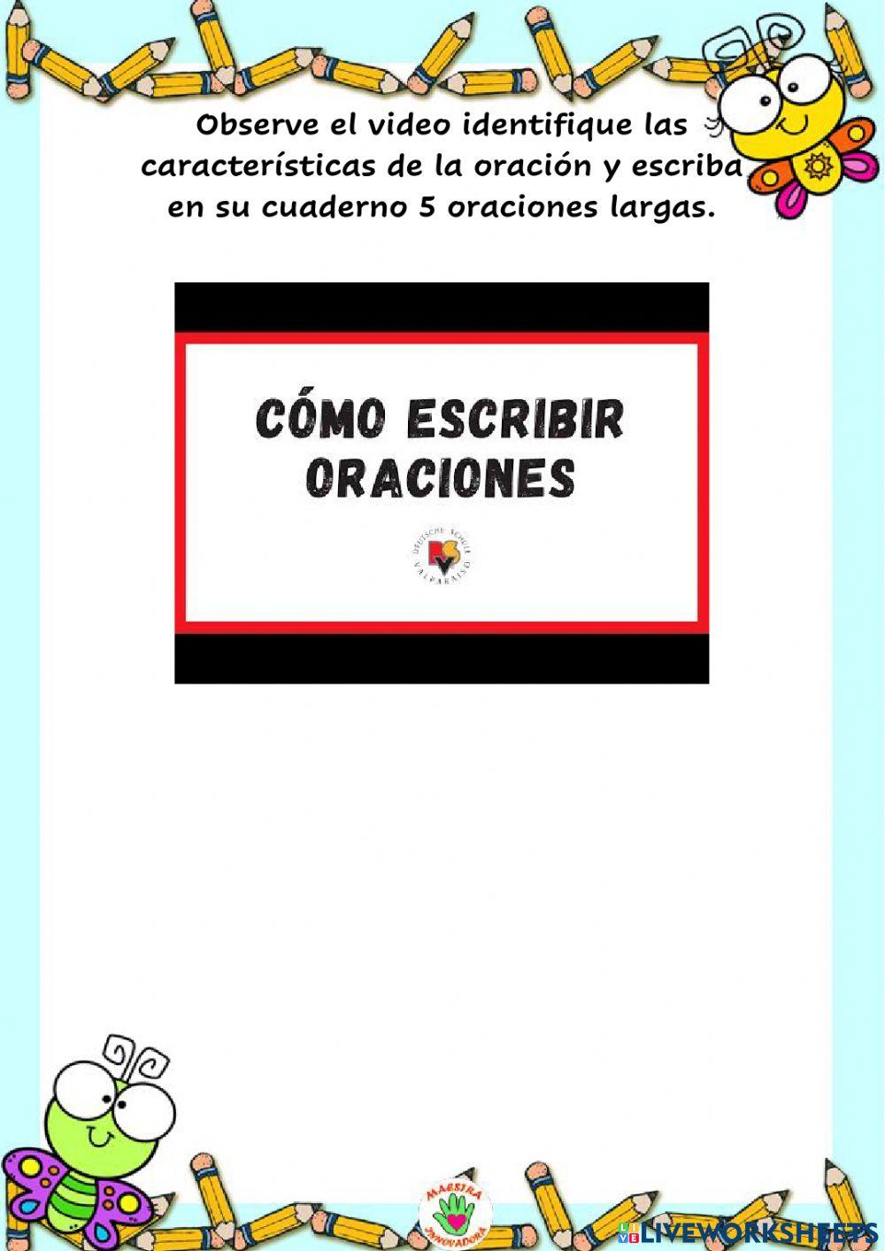 La oración gramatical (inducción)