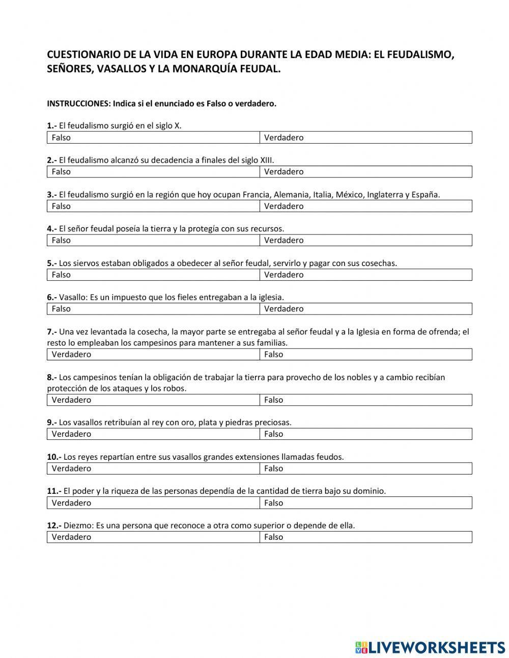 El feudalismo, señores, vasallos y la monarquía feudal.