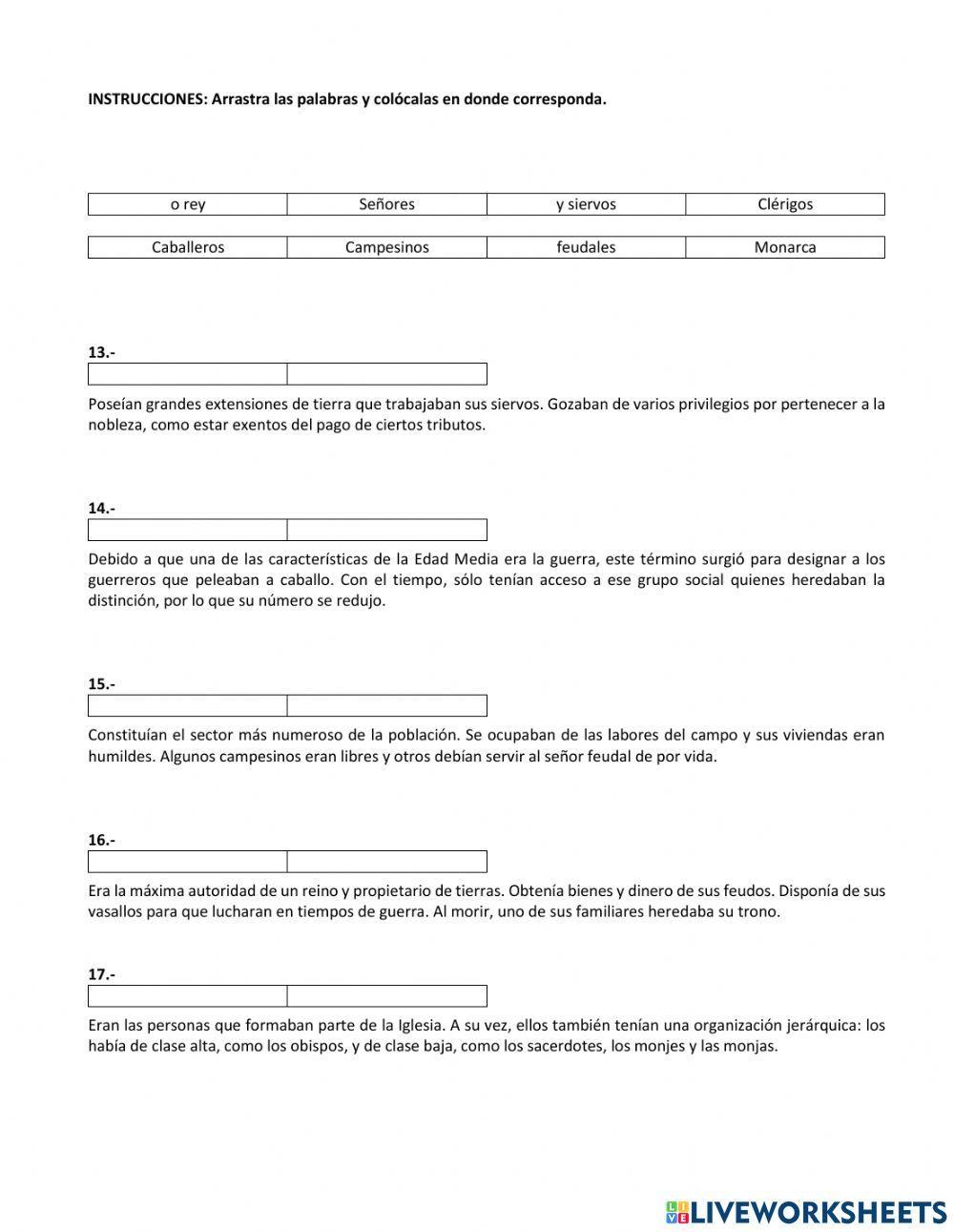 El feudalismo, señores, vasallos y la monarquía feudal.