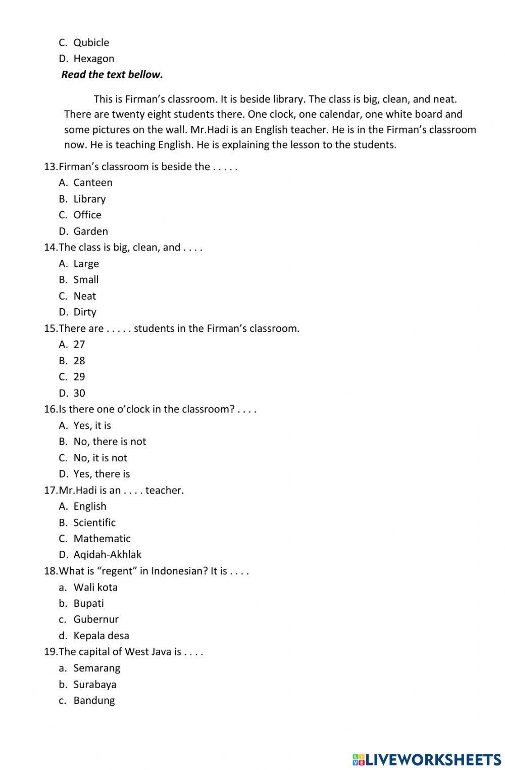 UMBKS Bahasa Inggris