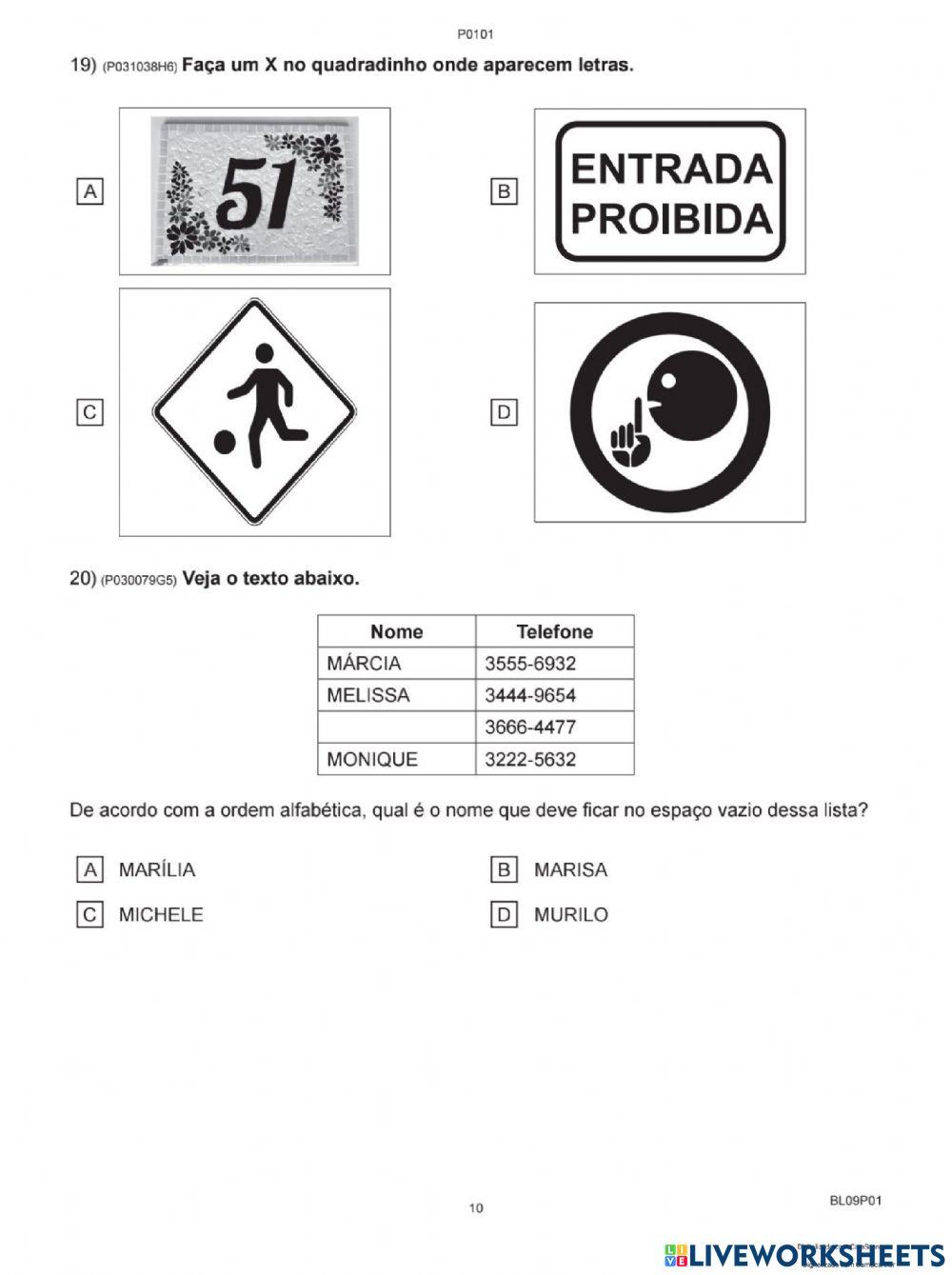 Avaliação diagnóstica português segunda parte