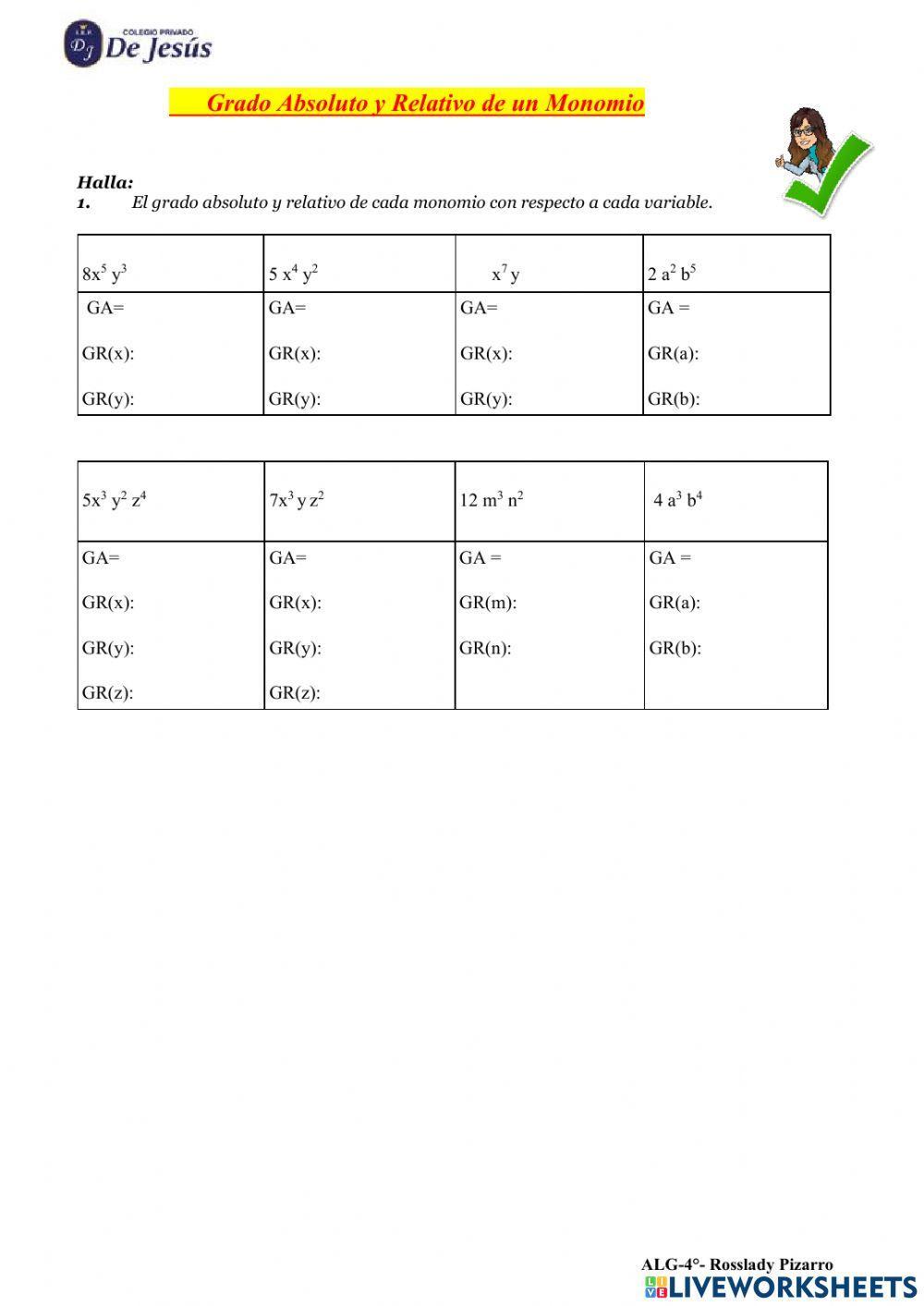 Grado absoluto y relativo