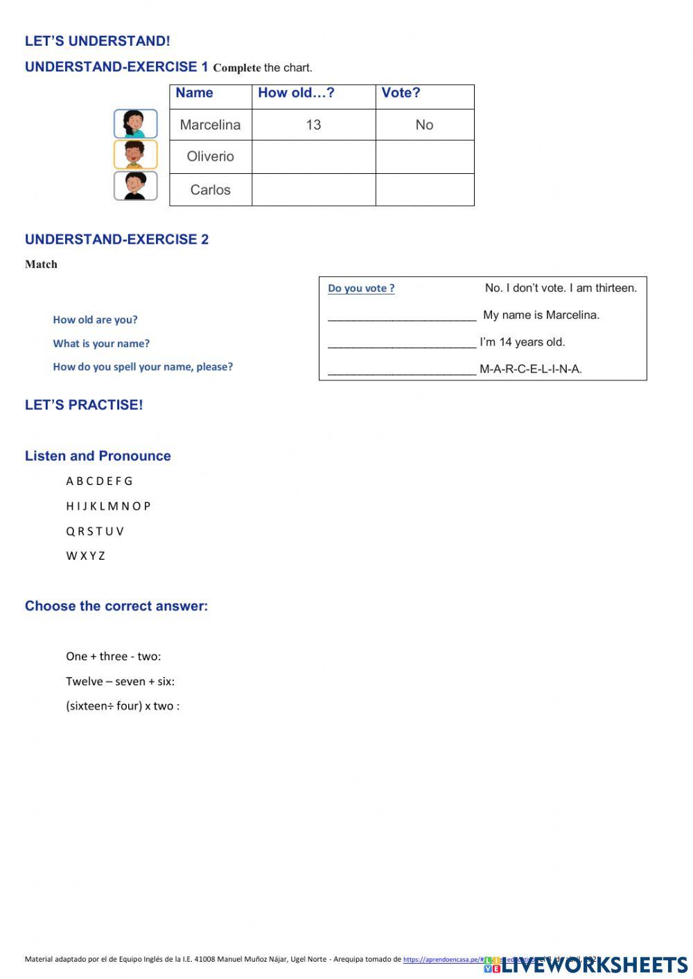 Activity 1:Personal Information- Second