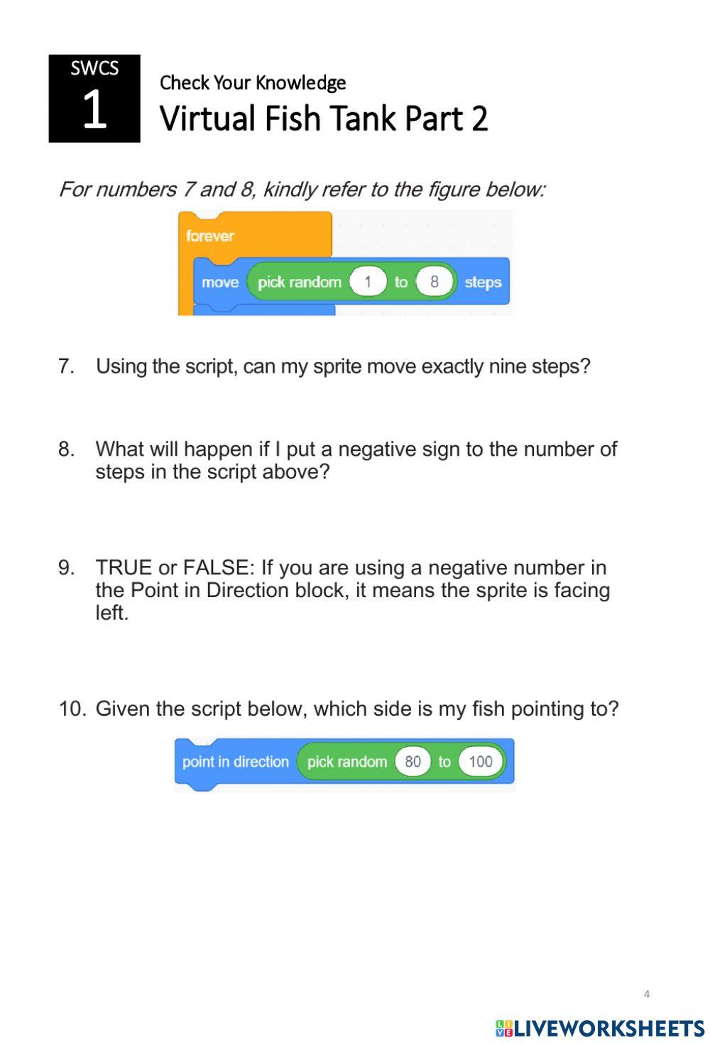 SWCS 1 M09 - Check Your Knowledge - Virtual Fish Tank Part 2