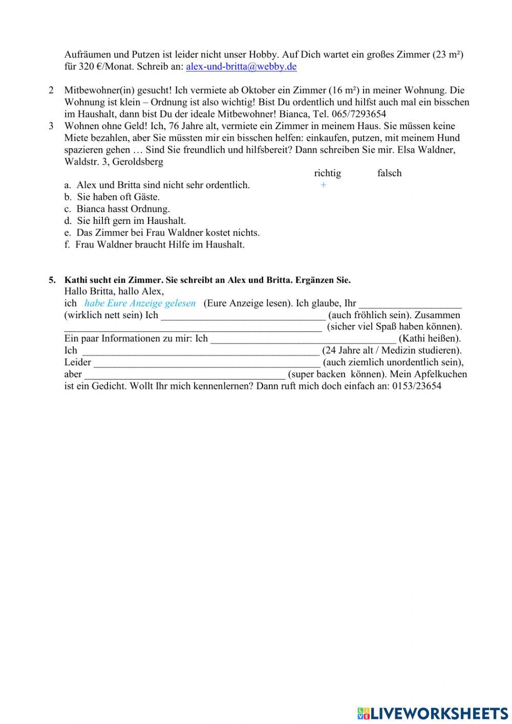 Menschen A1.2, Modul 7