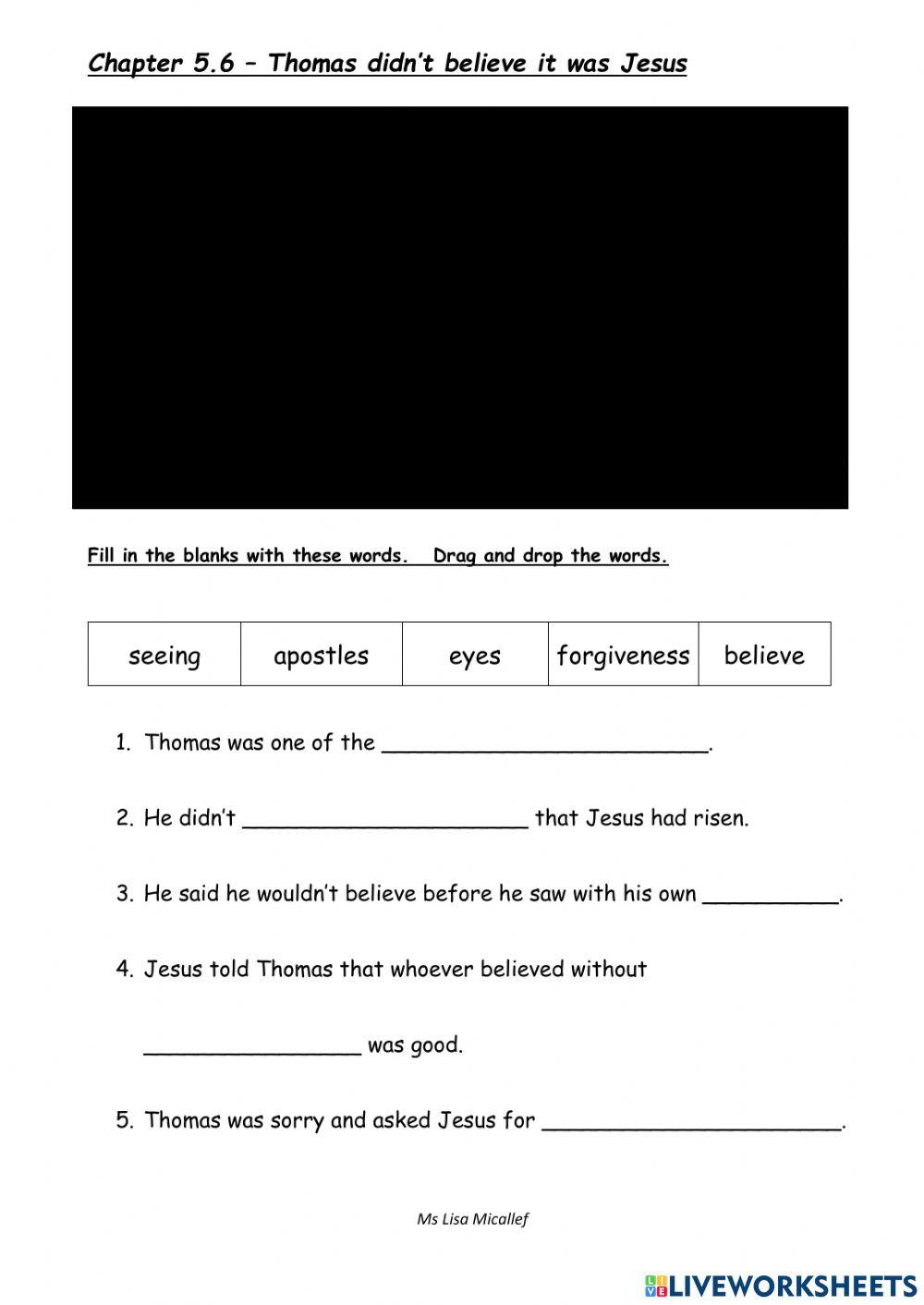 Thomas didn't believe