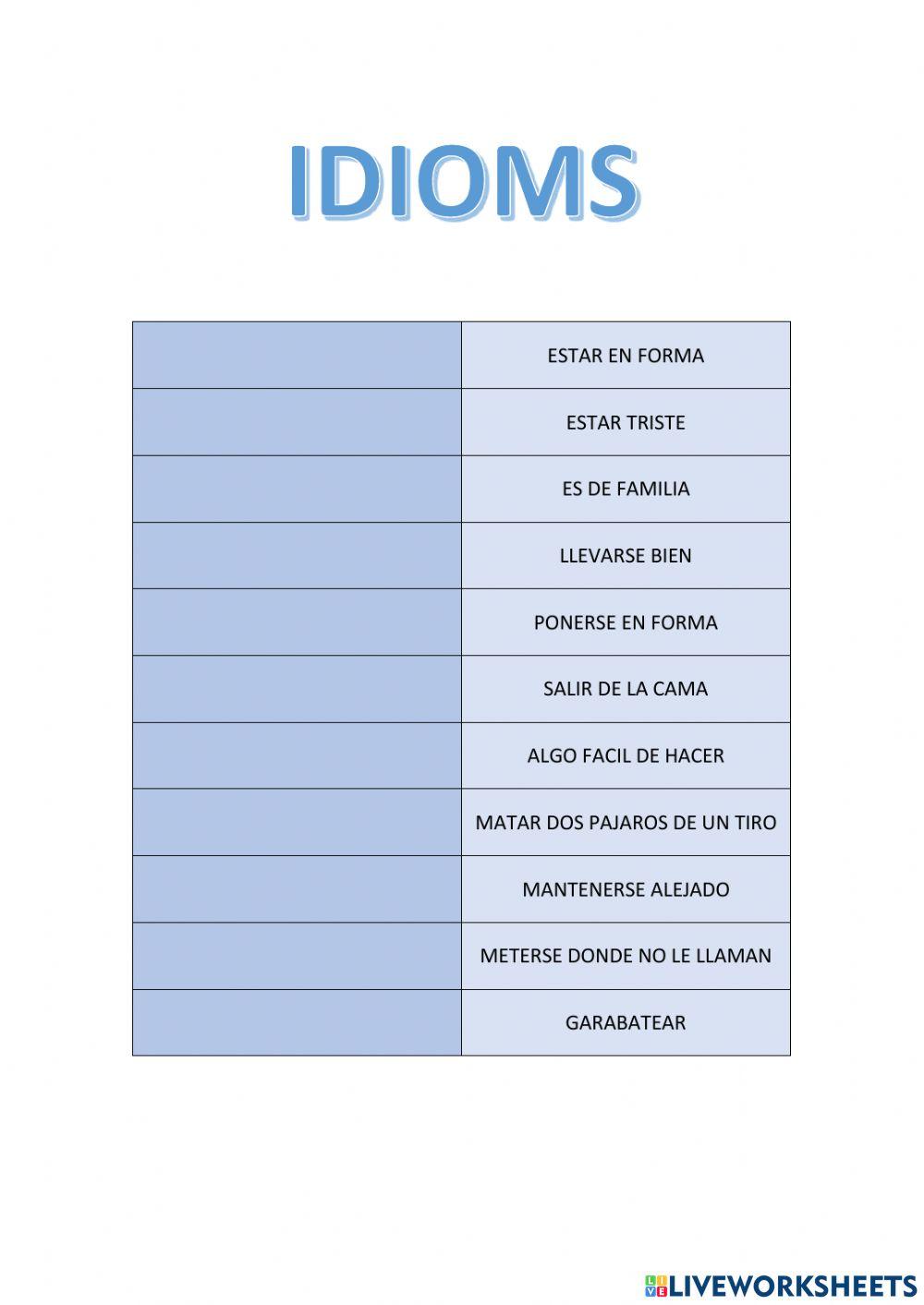 Idioms