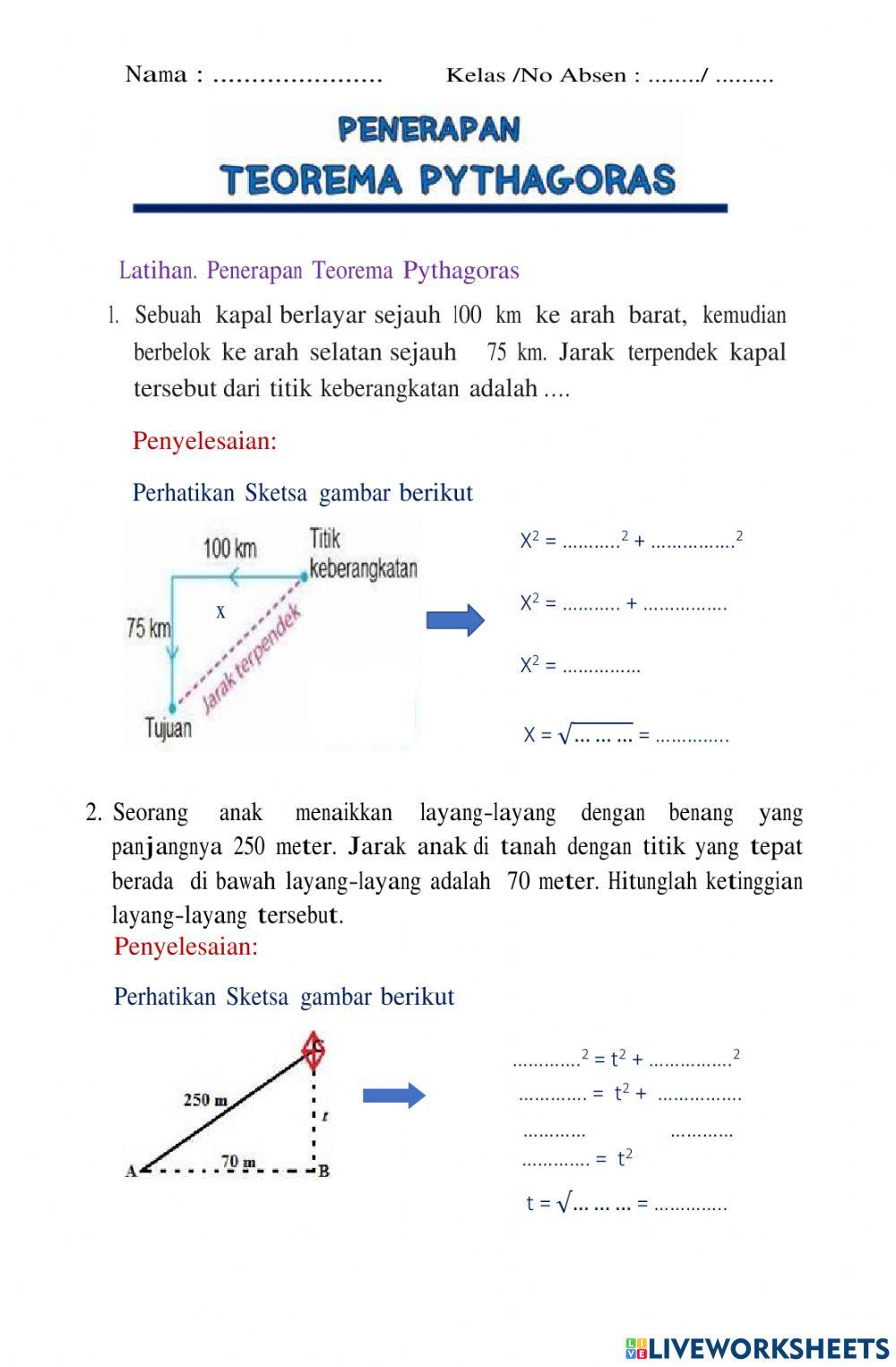Penerapan Teorema Pythagoras