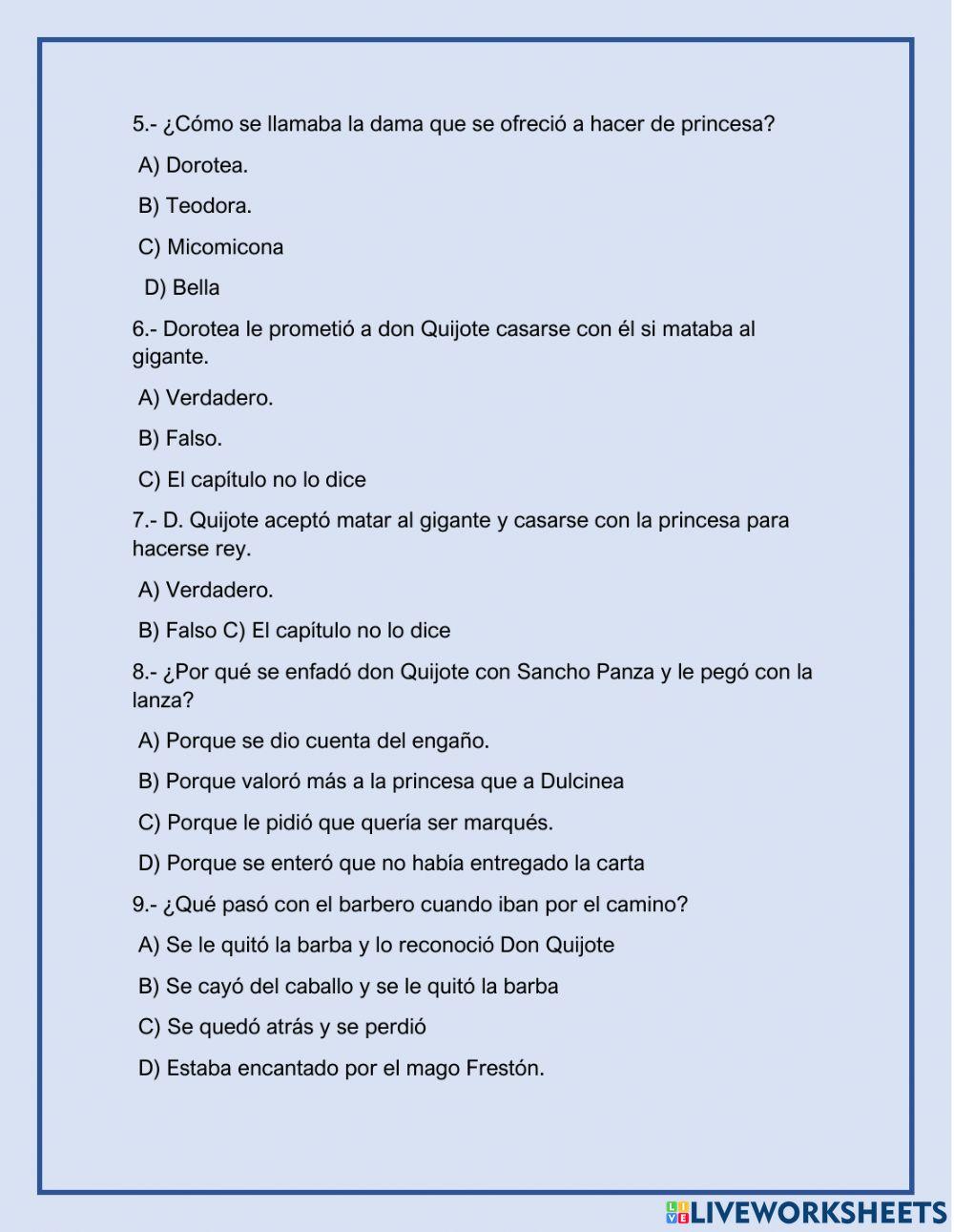 Ficha del libro érase una vez don quijote