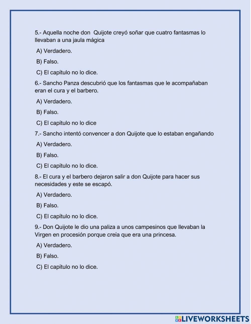 Ficha del libro érase una vez don quijote