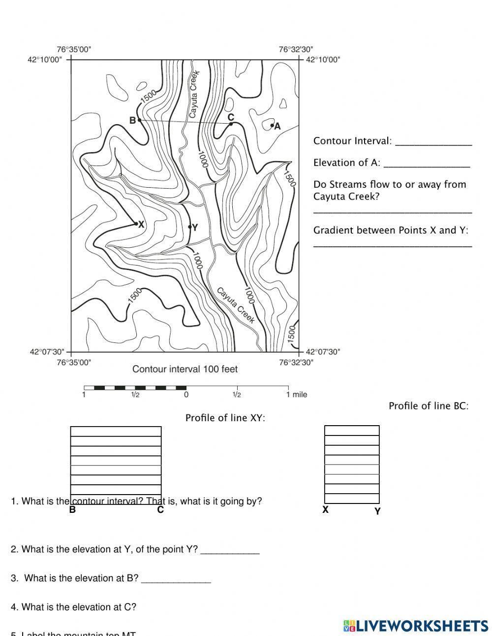 Topographic Maps Practice Topographic Maps Practice