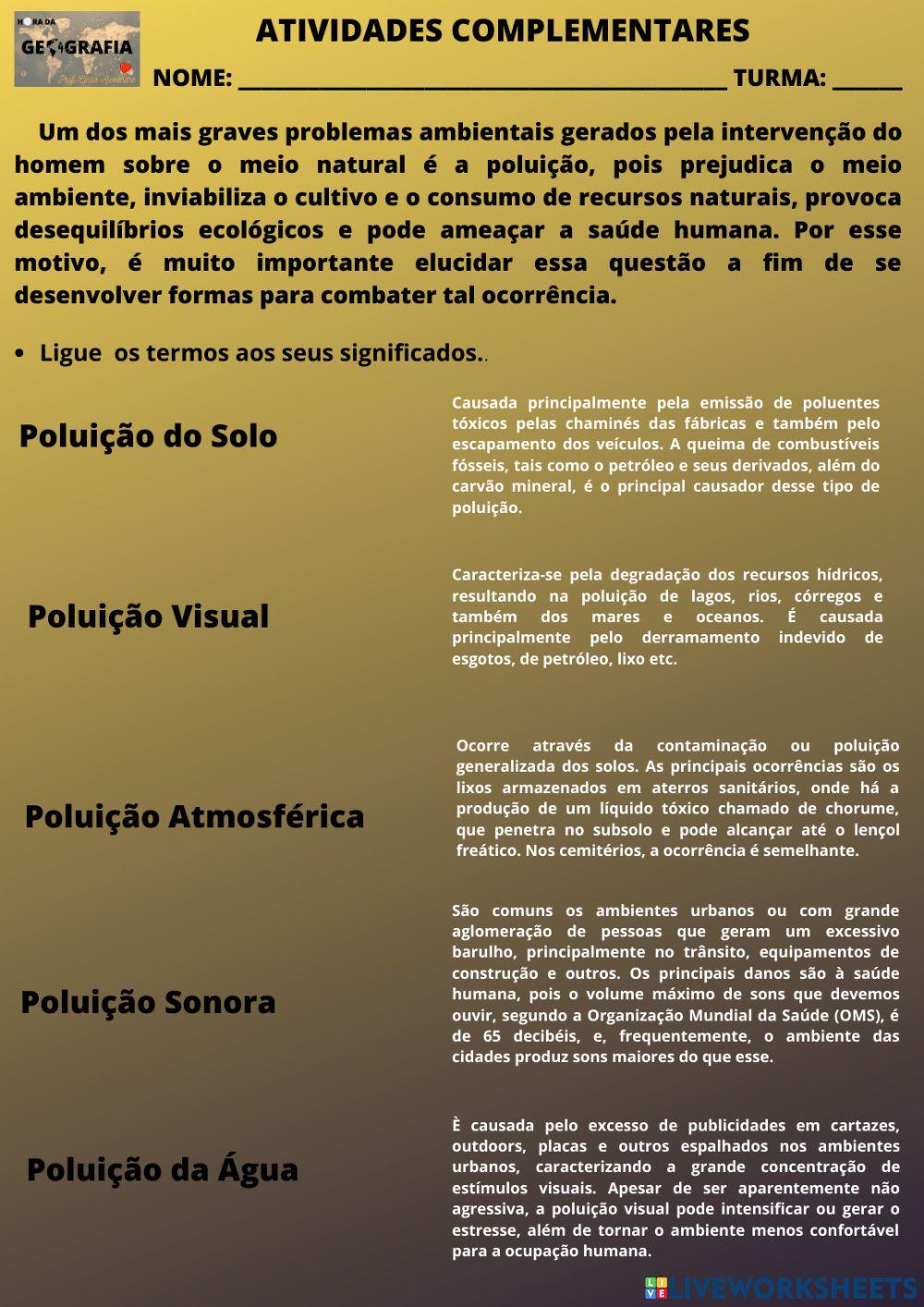 Atividades Complementares 6º ano - Abril 2021