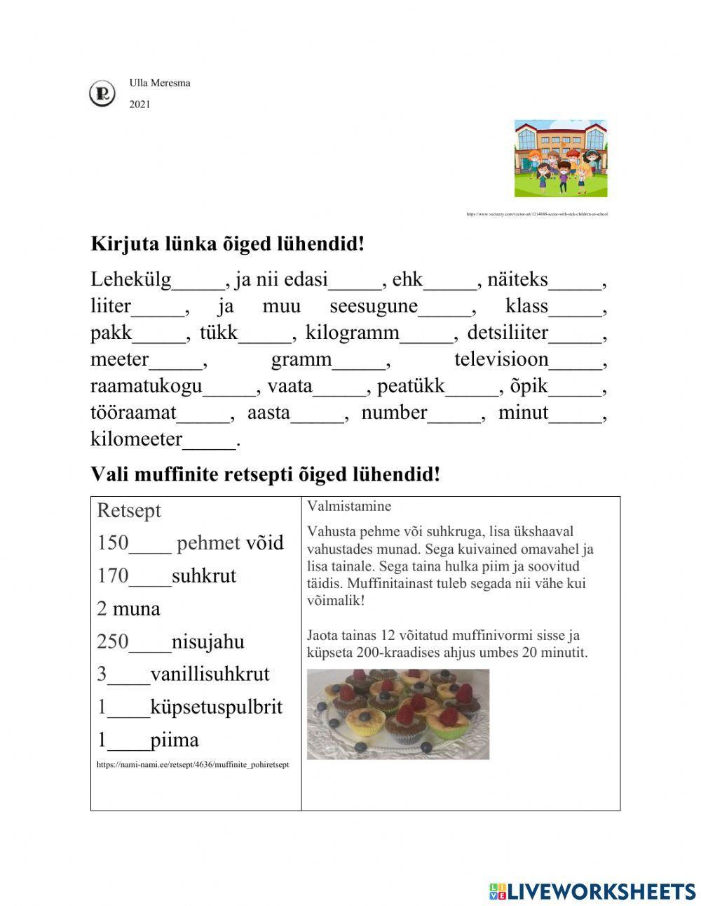 Lühendid ja silbitamine