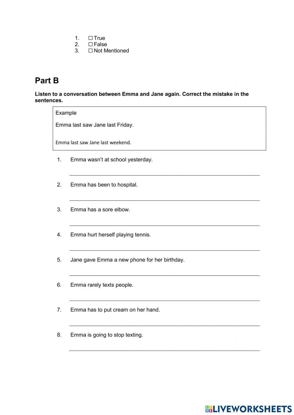 Project 4 Unit 3 Listening