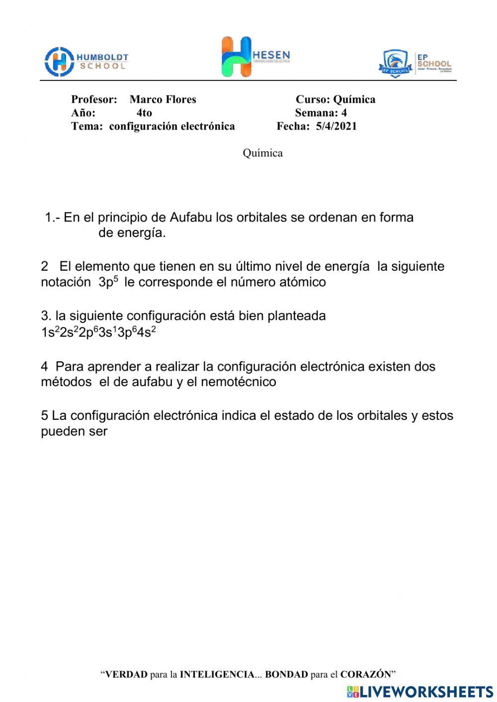 Configuración electrónica