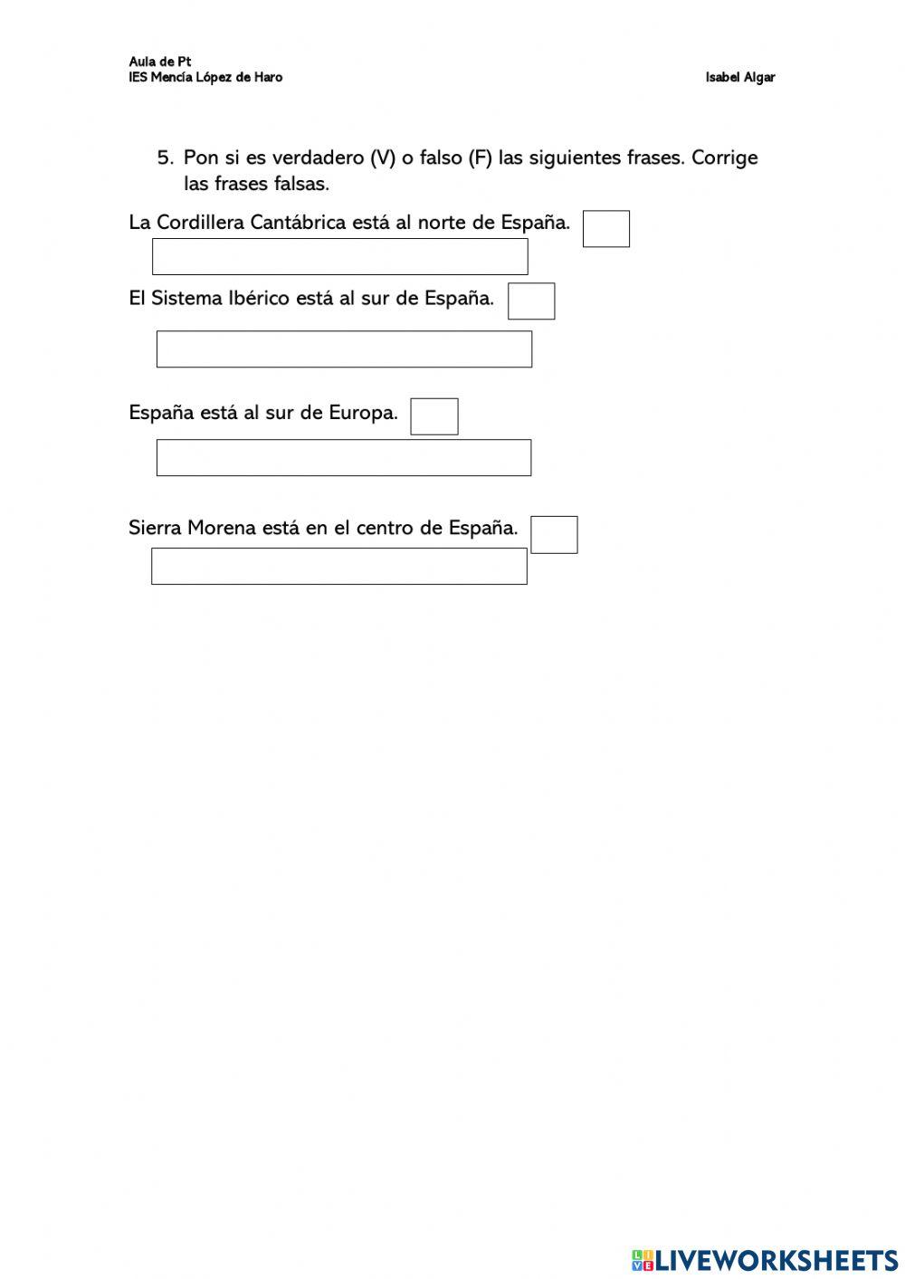 Unidad 6: El relieve de España