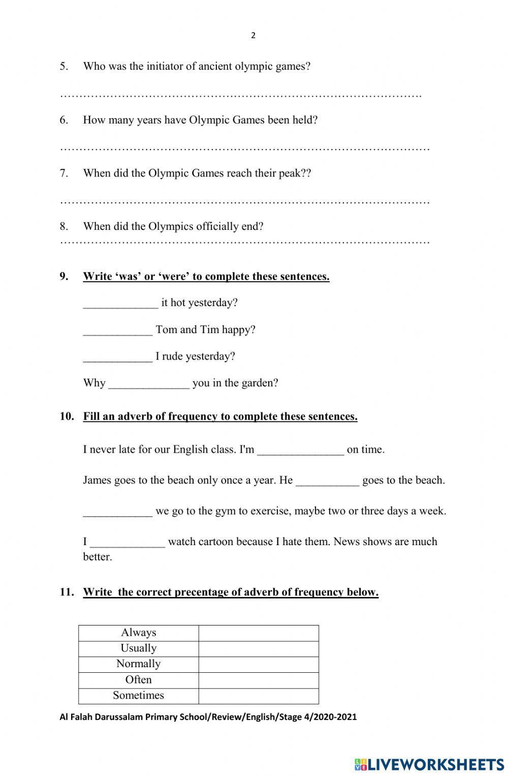 Review English Chapter 6